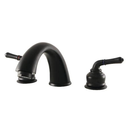 Kingston Brass Roman Tub Faucet, Matte Black, Deck Mount KB360